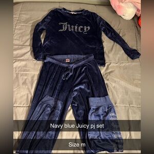 Juicy Couture Blue Velour Pajama Set